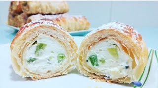 RULOURI CU CREMA SI KIWI  ROLLOS RELLENOS DE CREMA Y KIWI  BUCATARESTE CU RODICA [upl. by Ellimahs]