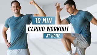 10 Min Cardio Workout At Home Fat Burning No Equipment [upl. by Sihon]