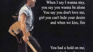 Bruce Springsteen  Fire  Lyrics [upl. by Akanke]