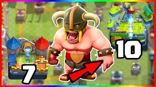 DECK ARENE 7 POUR MONTER 10  Barbares dElite  CLASH ROYALE FR [upl. by Doelling]