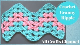 How to Crochet Granny Ripple Pattern [upl. by Llyrehc146]