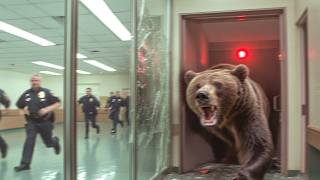 Grizzly Bear CRASHES Police Station on November 1st 2024 [upl. by Cianca]