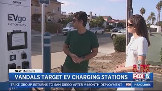 Vandals target EV charging stations [upl. by Paderna441]