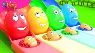 Surprise Eggs Kids Song  Colorful Eggs  BluLoo Nursery Rhymes amp Kids Songs [upl. by Heater]