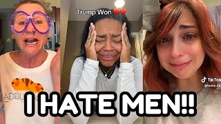 Liberal women vow to NEVER date men again after Trump win [upl. by Dnumde]