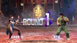 Street Fighter 6  Chun Li vs Ryu Hard AI Versus Mode SF6 [upl. by Whyte]