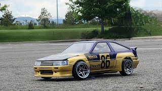 DLike LP86 Toyota Pandem AE86 RC Drift Car Antics [upl. by Olympie283]