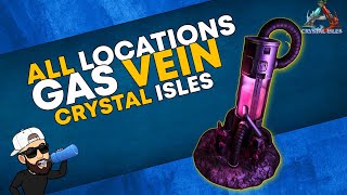 Ark Crystal Isles  GAS VEIN Locations JACKPOT  Gas Collector Guide for Gas Balls  Resource Guide [upl. by Namialus]