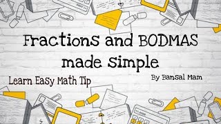 English Fractions and BODMAS Explained The Ultimate Tutorial [upl. by Nirred]