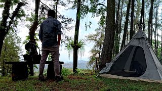 Solo Camping Edge Of The Forest  Silent Vlog  Relaxing ASMR [upl. by Spoor768]