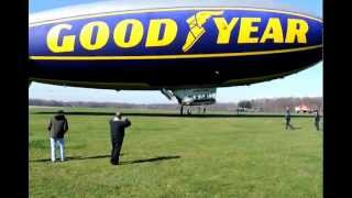 Goodyear blimp takeoffMOV [upl. by Nosinned909]