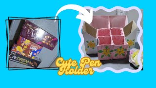 DIY Cute Pen Holder From Biscuits Packs ✨❤️ drawing art ytshorts crafts craft diy [upl. by Blancha837]