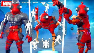 Leaked FISHPOOL Fortnite doing all BuiltIn Emotes incl SpiderMan amp Venom Emotes [upl. by Anibor615]