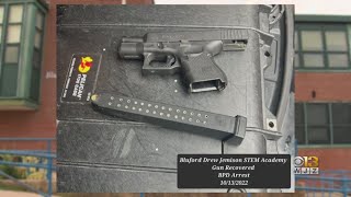 Loaded gun recovered from student outside Bluford Drew Jemison STEM Academy [upl. by Erbes736]