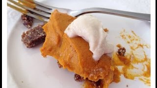 raw vegan delicious pumpkin pie thanksgiving recipe   dara dubinet [upl. by Utley]