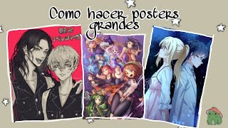 Como hacer posters grandes de anime von poco presupuesto 🍃🍡🗞soy vale blogs [upl. by Ardnazil]