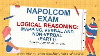 NAPOLCOM EXAM  MAPPING LOGICAL REASONING PART I [upl. by Neirrad]