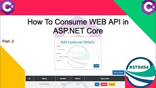 Consume API in AspNet Core Using HttpClient  Web API CRUD  Restful API  CRUD  biharideveloper [upl. by Nylrac398]