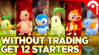 How to Get All 12 Starter Pokemon WITHOUT TRADING in Brilliant Diamond amp Shining Pearl [upl. by Atekan]