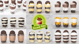 8 Easy NO BAKE Oreo Dessert cup recipes  Oreo Dessert Cups [upl. by Nyleuqaj]