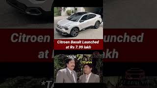 Citroen Basalt Launched at 799 lakh automobile basalt citroen carmemes carshorts viralshort [upl. by Atteuqram24]