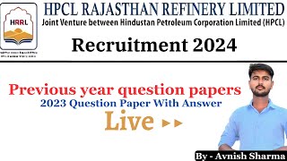 HPCL Exam Preparation  HPCL Rajasthan refinery limited vacancy  HPCL Recruitment 2024 [upl. by Rehpotsirhcnhoj]