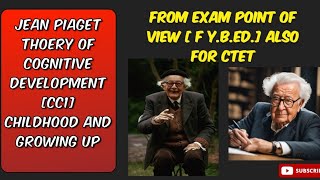 Jean Piagets Theory of Cognitive development BEd and CTET CC1 Childhood and growing up [upl. by Aneleve]