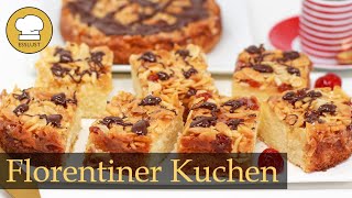 FLORENTINER KUCHEN mit karamellisierten Mandeln [upl. by Hevak]