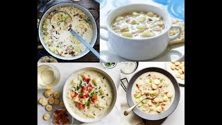 New England Clam Chowder Recipe ClamChowder NewEngland Seafood Recipe Cooking Foodie Soup [upl. by Ahseken467]