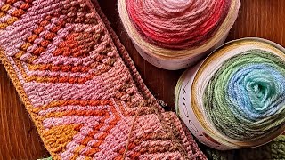 Mosaic Crochet Color Work Hack  Stunning Gradients with Color Changing Yarns amp Cakes  Color 101 [upl. by Thamos]