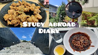 Korea vlog 3  first week at ewha womans university as an exchange student  typhoon season 🌀 [upl. by Tiraj162]