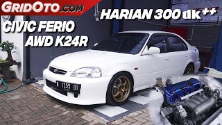 Modifikasi Honda Civic Ferio AWD 300 dk Pertama di Asia Tenggara  Modifikasi Mobil  GridOto Modif [upl. by Omidyar25]