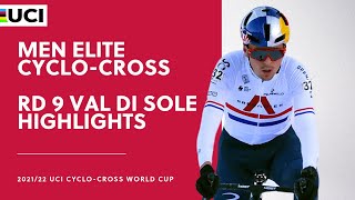 Round 9  Men Elite Highlights  202122 UCI CX World Cup  Val di Sole [upl. by Anitsirhk]