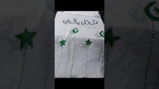 Hand painted Dupatta for 14th August handpainted handpainteddupatta independence pakistan [upl. by Nurav]