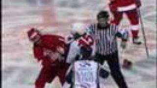 Alexander Svitov amp Darcy Verot slug it out Russian hockey [upl. by Ayitahs468]