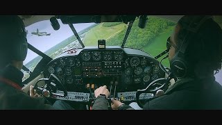 Beech18  Onboard Cockpit Video  Meeting La FertéAlais 2016 [upl. by Drud]