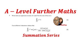 ALEVEL FURTHER MATHS SUMMATION SERIES COMPLEX EULER [upl. by Seravat]