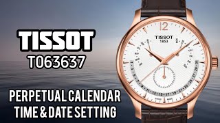 TISSOT Perpetual Calendar T063637 All Reset and Time Date Setting  SolimBD  Watch Repair Channel [upl. by Skoorb203]