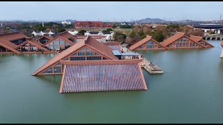 AweInspiring Aerial Views of Guangfulin Shanghais Underwater Museum [upl. by Elatan]