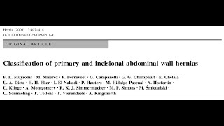 Clasificación Hernias incisionales y primarias [upl. by Sabina640]