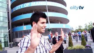 SERGIO AGUERO signs for Man City Exclusive behind the scenes at the Etihad Stadium [upl. by Annai]