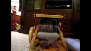 Drum Carder Creating Super Textured Batt [upl. by Akcirahs]