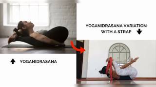 Make Yoga Easy Yoganidrasana Variation with Straps [upl. by Eiroj975]