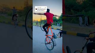 Cycle wheeling tricks 46  its tiger  shorts wheeling [upl. by Auqenat]