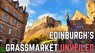 Step Back In Time  Edinburghs Grassmarket Uncovered  4K Immersive History Walk [upl. by Laumas]