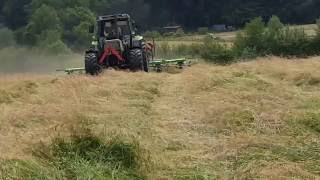 Teil 2  Zetten Heuwenden 2016 mit Deutz Fahr Agroprima 456 und Deutz Fahr Condimaster 6022 [upl. by Heinrich]