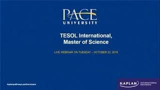 TESOL International MS Graduate Degree at Pace University [upl. by Dawes]