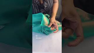 Easy saree pleating method🥻sareedresspleatingfoldingtrendingsongtrendingvideo💜🥻❤ [upl. by Crandall374]