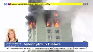 Výbuch plynu v Prešove na TA3 [upl. by Keisling919]