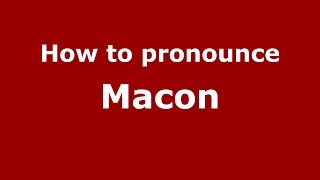 How to pronounce Macon American EnglishUS  PronounceNamescom [upl. by Wahs714]